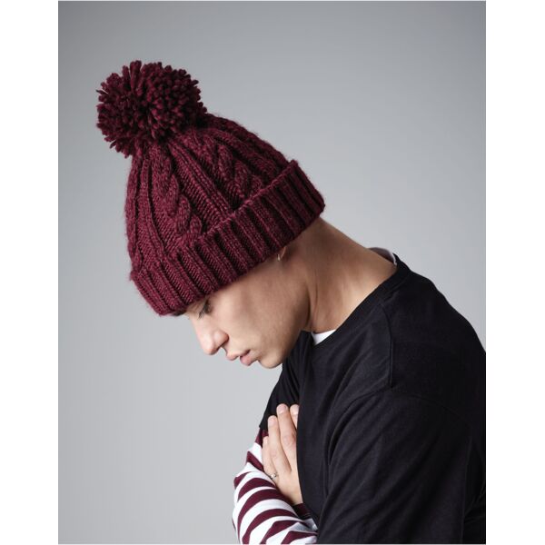 Cable Knit Melange Beanie Thumbnail