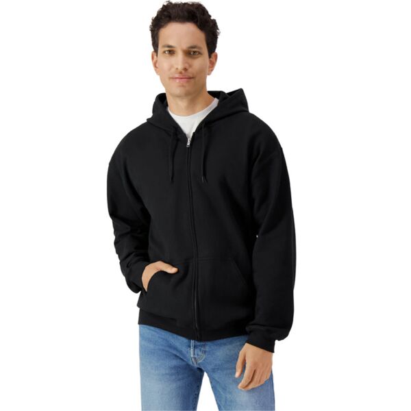 Softstyle Midweight Fleece Adult Full Zip Hooded Sweatshirt Thumbnail